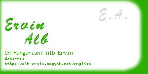 ervin alb business card